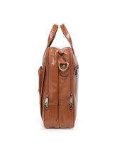Load image into Gallery viewer, Teakwood Genuine Leather Laptop Bag - Tan