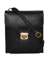 Load image into Gallery viewer, Teakwood Genuine Leather Women Bag - Black