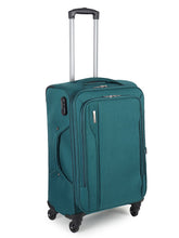 Load image into Gallery viewer, Unisex Teal Solid Soft-sided Medium Trolley Suitcase (Medium)
