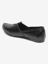 Load image into Gallery viewer, Men Black Solid Leather Mojaris