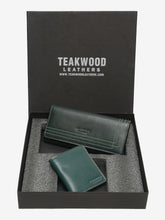 Load image into Gallery viewer, Unisex Green Solid Leather Accessory Gift Set