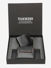 Load image into Gallery viewer, Unisex Black Solid Leather Accessory Gift Set