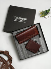 Load image into Gallery viewer, Unisex Brown Solid Leather Accessory Gift Set