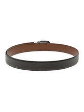 Load image into Gallery viewer, Men Black Textured Leather Belt