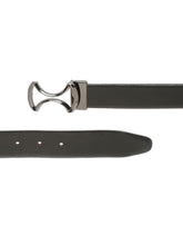 Load image into Gallery viewer, Men Black Textured Leather Belt