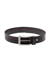 Load image into Gallery viewer, Teakwood Men Genuine Leather Black Solid Casual Belt