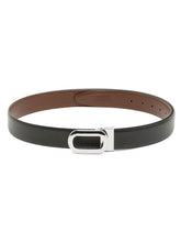 Load image into Gallery viewer, Men Black Textured Leather Belt