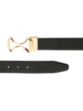 Load image into Gallery viewer, Men Black Textured Leather Belt