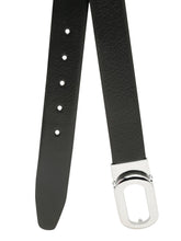 Load image into Gallery viewer, Men Black Textured Leather Belt