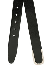 Load image into Gallery viewer, Men Black Textured Leather Belt