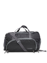 Load image into Gallery viewer, Teakwood Polyester Duffel Bag - Black