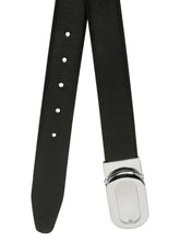 Load image into Gallery viewer, Men Black Textured Leather Belt