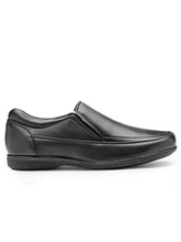 Load image into Gallery viewer, Teakwood Leather Men's Black Slip-ons Shoes