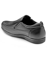Load image into Gallery viewer, Teakwood Leather Men's Black Slip-ons Shoes