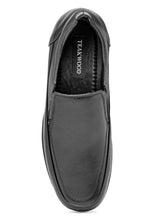 Load image into Gallery viewer, Teakwood Leather Men's Black Slip-ons Shoes