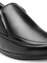 Load image into Gallery viewer, Teakwood Leather Men's Black Slip-ons Shoes