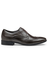 Load image into Gallery viewer, Teakwood Leather Men's Brown Derby Shoes