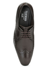 Load image into Gallery viewer, Teakwood Leather Men's Brown Derby Shoes