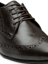 Load image into Gallery viewer, Teakwood Leather Men's Brown Derby Shoes