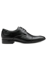 Load image into Gallery viewer, Teakwood Leather Men's Black Derby Shoes
