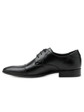 Load image into Gallery viewer, Teakwood Leather Men's Black Derby Shoes