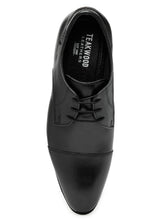 Load image into Gallery viewer, Teakwood Leather Men's Black Derby Shoes