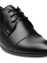 Load image into Gallery viewer, Teakwood Leather Men's Black Derby Shoes
