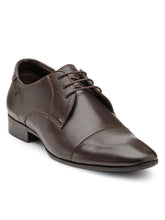 Load image into Gallery viewer, Teakwood Leather Men's Brown Derby Shoes