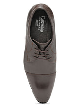 Load image into Gallery viewer, Teakwood Leather Men's Brown Derby Shoes