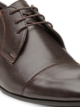 Load image into Gallery viewer, Teakwood Leather Men's Brown Derby Shoes