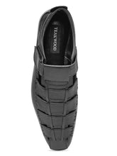 Load image into Gallery viewer, Teakwood Leather Men's Black Slipper & Sandals Footwear