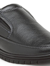 Load image into Gallery viewer, Teakwood Leathers Men's Black Casual Slip-On Shoes