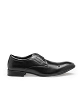 Load image into Gallery viewer, Teakwood Genuine Leather Black Derby Shoes