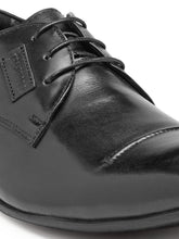 Load image into Gallery viewer, Teakwood Genuine Leather Black Derby Shoes