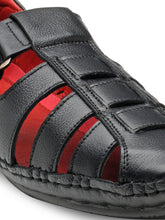 Load image into Gallery viewer, Teakwood Leather Men's Black Slipper & Sandals Footwear