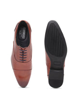 Load image into Gallery viewer, Teakwood Genuine Leather Tan Oxford Shoes
