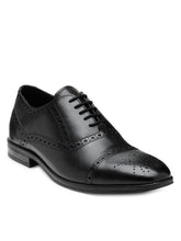 Load image into Gallery viewer, Teakwood Leather Men's Black Oxford/Brogue Shoes