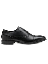 Load image into Gallery viewer, Teakwood Leather Men's Black Oxford/Brogue Shoes