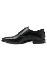 Load image into Gallery viewer, Teakwood Leather Men's Black Oxford/Brogue Shoes