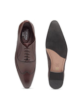 Load image into Gallery viewer, Teakwood Genuine Leather Brown Oxford Shoes