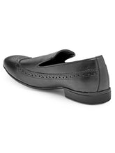 Load image into Gallery viewer, Teakwood Leather Men's Black Slip-ons Shoes