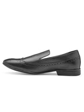 Load image into Gallery viewer, Teakwood Leather Men's Black Slip-ons Shoes