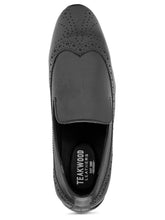 Load image into Gallery viewer, Teakwood Leather Men's Black Slip-ons Shoes
