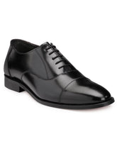 Load image into Gallery viewer, Teakwood Leather Men's Black Oxford/Brogue Shoes