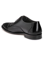 Load image into Gallery viewer, Teakwood Leather Men's Black Oxford/Brogue Shoes