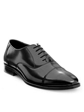 Load image into Gallery viewer, Teakwood Leather Men's Black Oxford/Brogue Shoes
