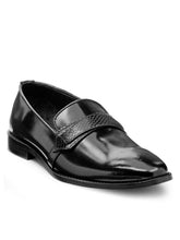 Load image into Gallery viewer, Teakwood Leather Men's Black Slip-ons Shoes