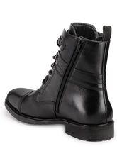 Load image into Gallery viewer, Teakwood Men Genuine Leather High Top Black Boots