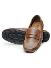 Load image into Gallery viewer, Teakwood Leather Men's Brown Slip-ons Shoes