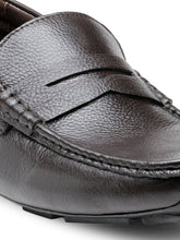 Load image into Gallery viewer, Teakwood Leather Men's Brown Slip-ons Shoes